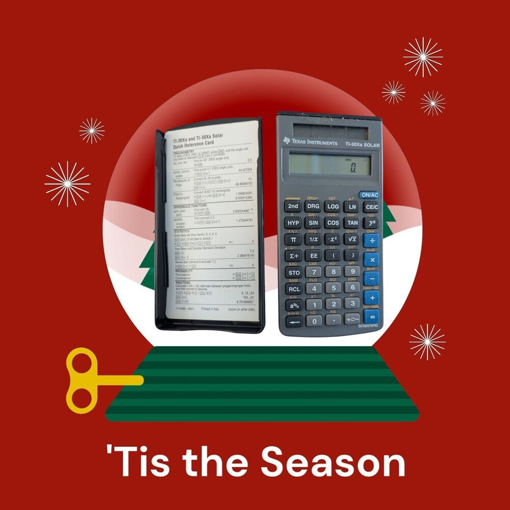 Texas Instruments TI-35Xa Scientific Calculator With Cover & Reference Card
